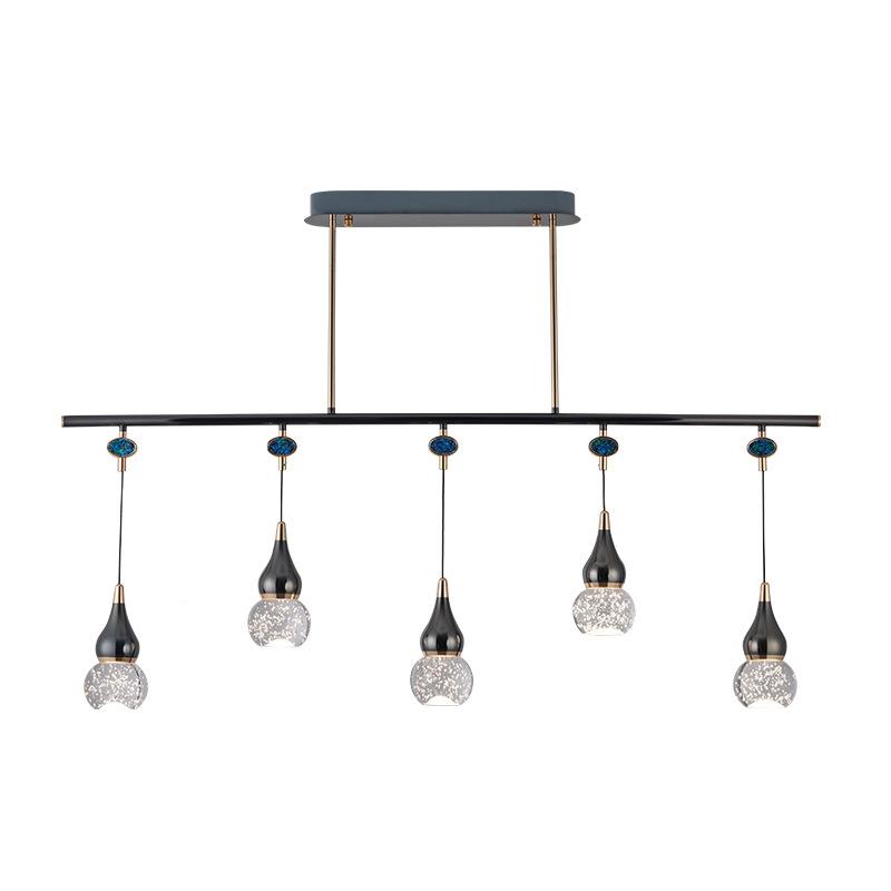 代客厅吊灯晶气泡水大厅主灯新款书房餐厅现简灯约轻奢北欧灯具