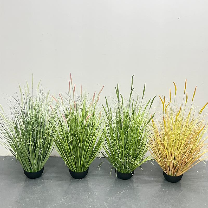 仿真花简约狗尾芦苇盆景摆件园林景观配材家居装饰落地摆件
