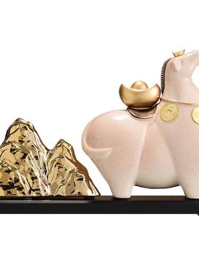 简约马上有钱软装装饰品办公室桌面前台客厅电视柜创意摆件家用