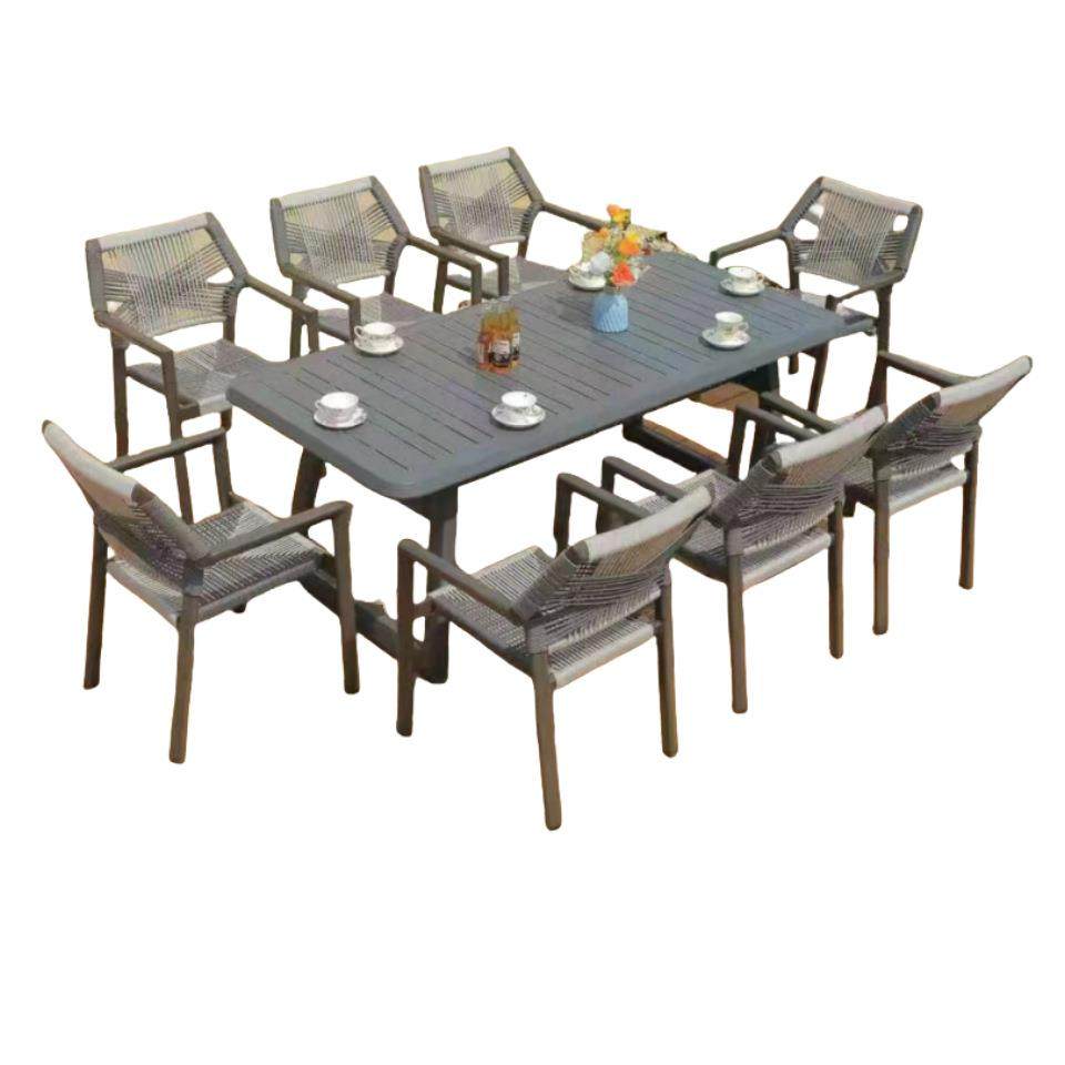 户外藤编桌椅庭院别墅露天织带桌椅组合铝合金长桌新款室外休闲椅,商业/办公家具,商用藤编家具,淘宝优惠券,粉丝福利购,淘宝优惠卷