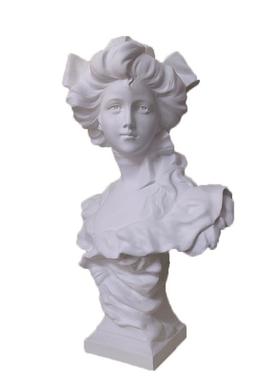 50cm高树脂西洋少女胸像美术雕像欧式风格酒店玄关客厅书桌面摆件