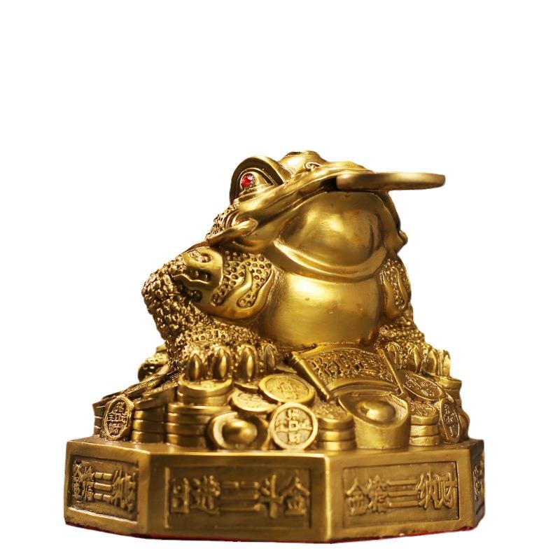 八方金蟾八卦金蟾三足蟾蜍摆件工艺品办公室客厅摆件店铺开业工艺