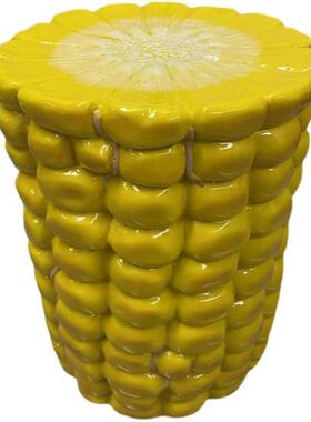 包邮现货汉堡玉米凳创意换鞋矮凳网红ins风美金凳子客厅装饰摆件