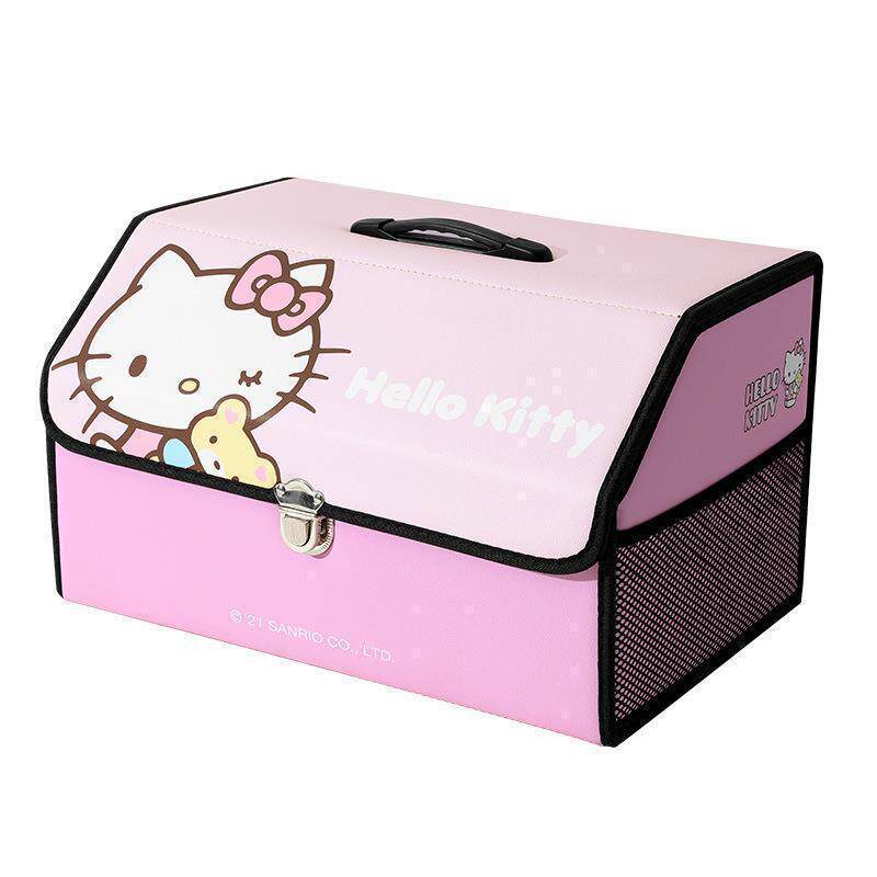 厂家直供汽车后备箱置物箱车载好物男女可爱卡通车用储物箱收纳盒