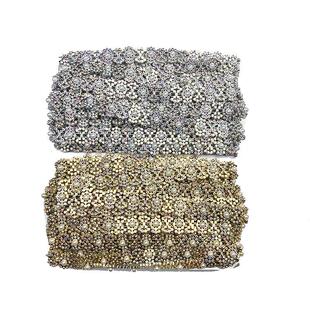 3.0cm重工款闪亮水钻链条花边材料饰品服装装饰辅料家居手工diy