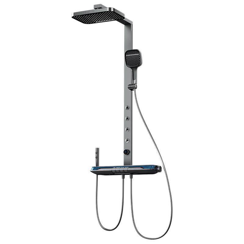 正品新款氛围灯智能恒温淋浴花洒套装大置物台背喷全铜家用多功能,家装主材,普通花洒套装,淘宝优惠券,粉丝福利购,淘宝优惠卷