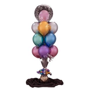 先锋Balloons11寸金属铬色进口气球亮面生日婚庆布置气球