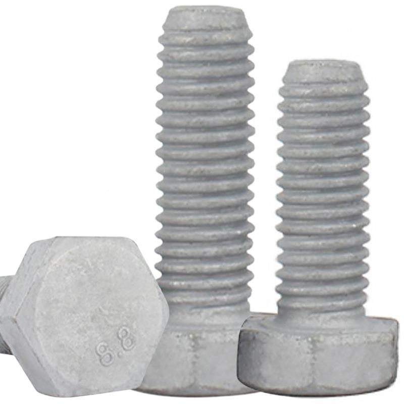8.8级高强度6热镀锌1外N六角螺栓紧固件外六角螺丝DI933/MM8M10M2