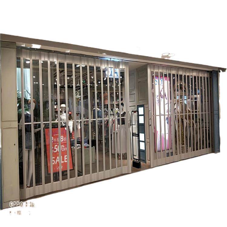 商用铝合金透明推拉门帘隔断门帘铝合金镂空封闭折闸门