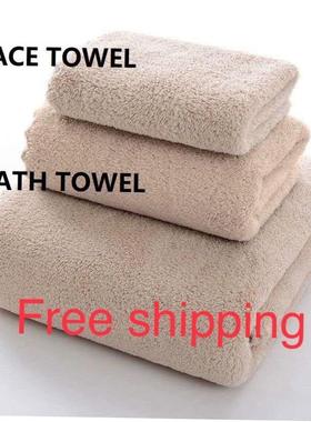 promotion 浴巾 face towel + bath towel set shower towel 2pcs