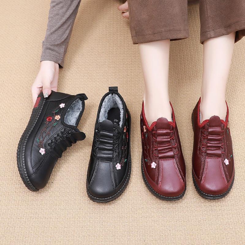 Old Beijing Cloth Shoes Women's Cotton Shoes Plus Velve