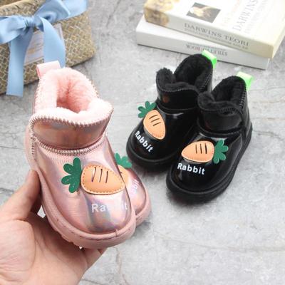 Baby snow boots, girls 'velvet thick warm cotton shoes,