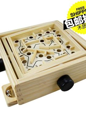 Leisure Wooden Puzzle Labyrinth Balance Board Game Xmas Toy
