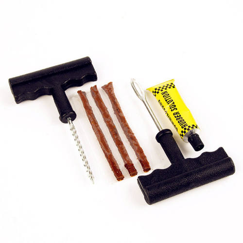 汽车补胎工具组套 真空轮胎爆胎维修 送胶水 补胎胶条 摩托车补胎