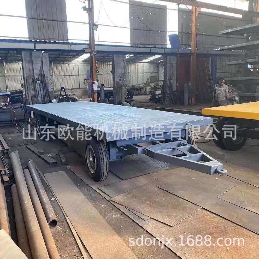 厂区板车牵引挂车平板车重型拖车拖车转运装载机械 牵引平板车