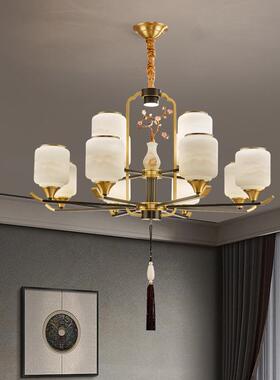 新中式吊灯205年新款客厅卧中室灯房TQ-D2200简约餐厅书铜2灯中国