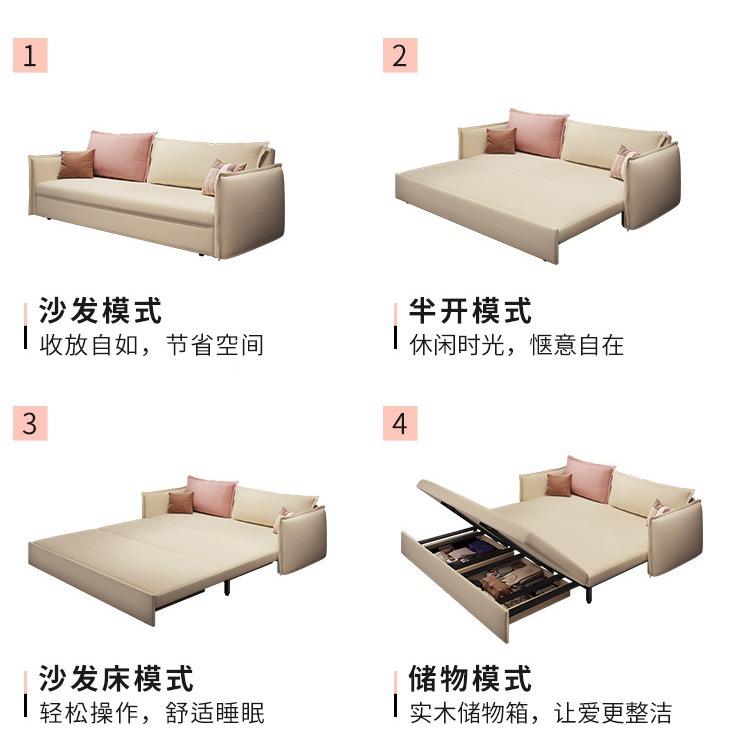 用沙发床推拉布艺折叠沙发TPA床两小户租型多能出房家功用简易沙