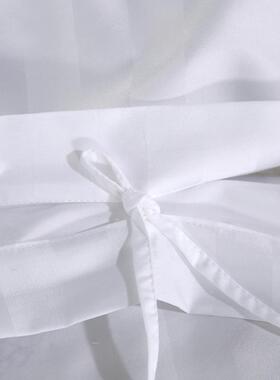 民宿白色17059三四件店套酒布草床单被套馆件套宾加厚床上用品