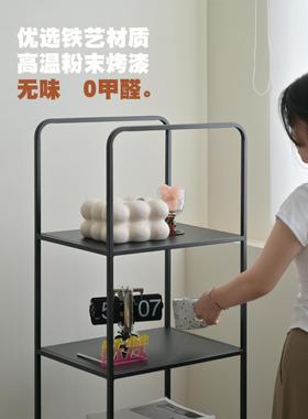 9L铁体书架一落地置物架靠44160艺墙小书柜转角立架墙边A窄柜角落架子