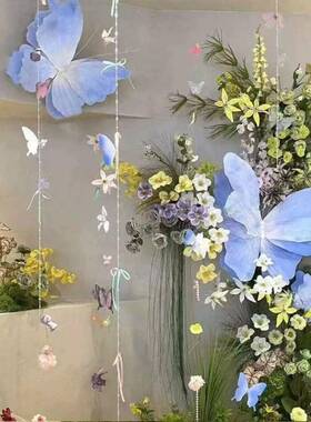 立体仿真蝴蝶纸纸艺成品大型巨型庆婚橱窗道具布礼置85346装饰摄影婚花