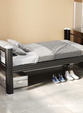 单单层铁床人床学生员工舍SOQ铁架床人床宿1.2米1.5米铁双艺上下