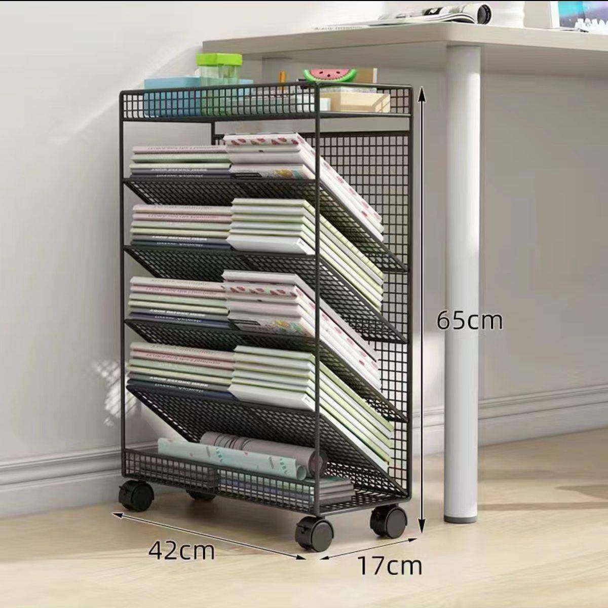 桌下可移动书架落地书书本收纳架简易柜书旁桌学生儿84086童本绘