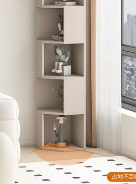 木角柜室11084靠墙置实物墙角收纳客厅卧小户型三角书架架多层储