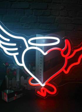 亚跨境马逊LE27256D婚霓虹灯婚礼置酒吧求布置发光布字母氛围营造