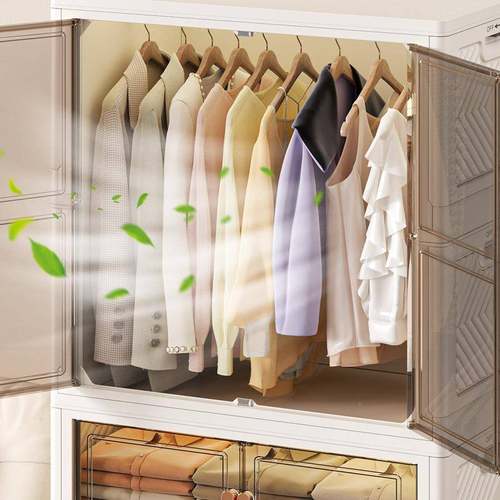 折叠收衣服纳柜免杂物柜子家用物安装储柜多层简易宝宝衣柜95001