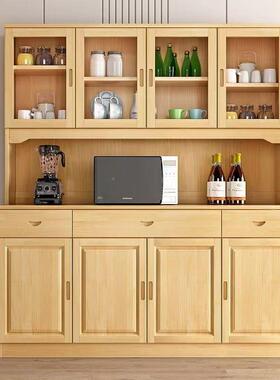 实木餐边柜微波炉餐厅家具碗酒柜物柜60537厨房柜柜家用客储柜厅