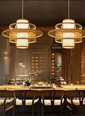 左县权亚县榆社现代简约田园风格餐厅竹艺吊12554pok灯东南吊灯创