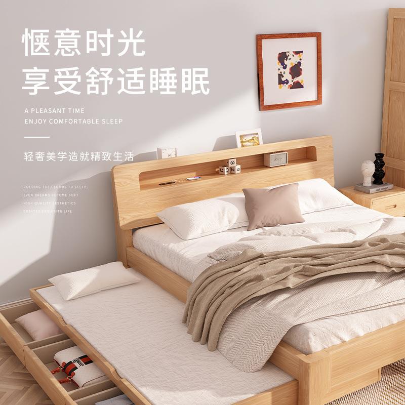 全实床双人床户CCC型榉木上下小多功能储物木床童儿子母