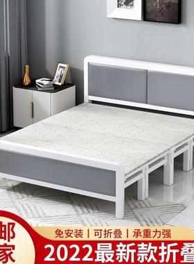 3Y床折16204叠午休床木板床简易床铁架单卧人双人室硬板家用成经