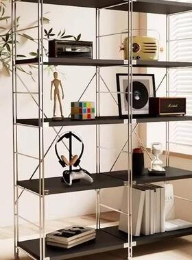 黑色日式置架物架落地多层组合日厅式书收纳架客HKL架阳台卧室储