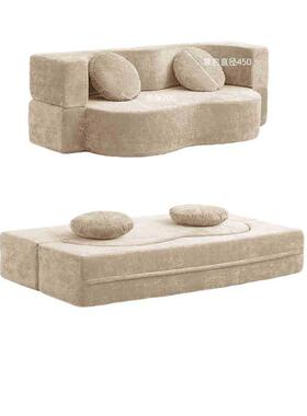 跨境压缩沙发现代简空约异形布艺两小户型用折XOC真叠压缩沙发床