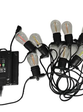 跨外境庭院节日装饰太阳能灯串户露营防氛围S水14流星LVL雨灯串