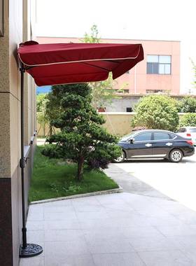 6M0靠墙半边庭院伞户形外阳8台F767MSMT单边侧边长方遮阳伞花园太