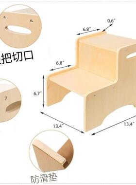 厂家直用销儿22694童踩脚凳滑宝宝洗漱凳防梯梯阶梯脚踏实木家洗