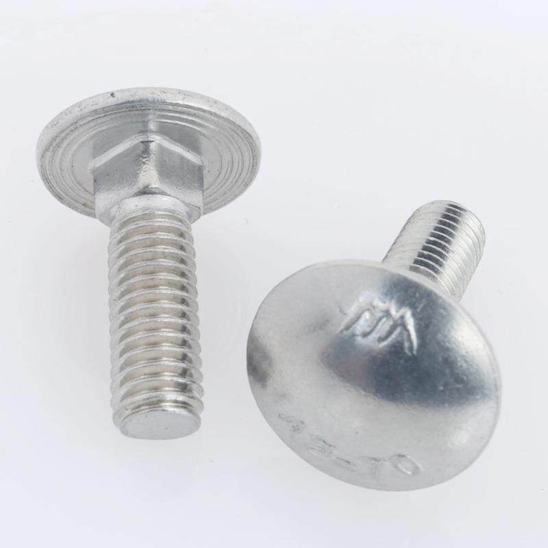 30不锈钢大半圆头PMS方颈马车螺栓M6M8M10M12丝扁头小圆头4螺钉