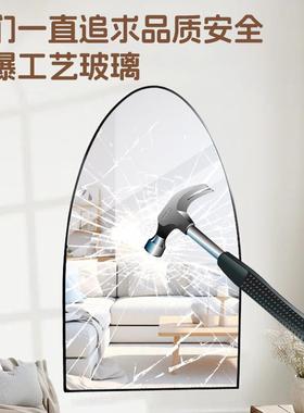 网红美发面店台理发店镜面41908子镜发廊单双镜台带灯挂壁贴墙化