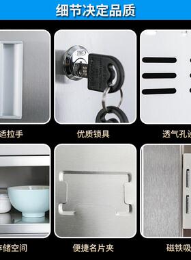 不锈钢食堂柜学校具柜碗餐厅工餐餐盘柜职工多门员多格饭盒储GSU