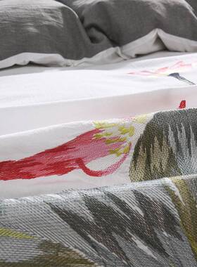 新中四件套全棉纯棉中式国绣风刺花水洗棉绣VYS8811超柔床单被套
