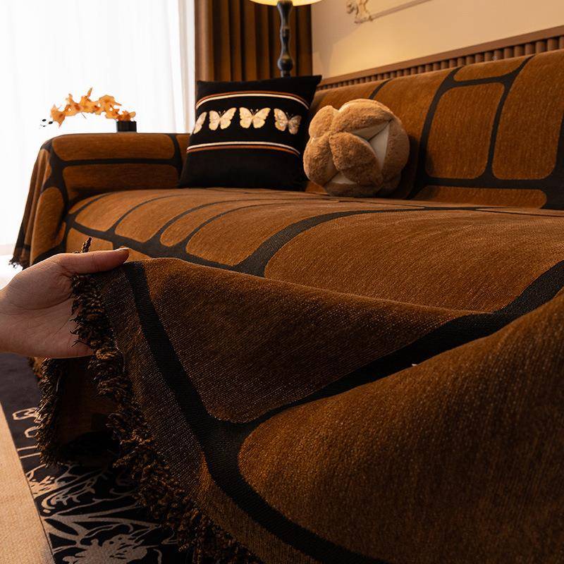 20发2新沙款发巾5ZNB四季通用耐脏沙发毯一片式沙发垫子雪尼尔沙