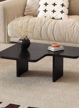 异形黑色实设计27050木师白蜡茶几客厅用家小型户组合创意茶桌茶