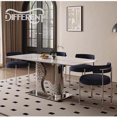 金奢餐桌脚大理石石餐桌波纹五餐桌不锈钢餐桌脚78228架腿超晶石