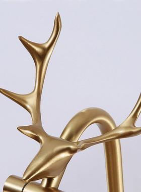 全生铜11455后妆现代简约卫镜前灯卧室梳台镜间前灯创意鹿角时尚