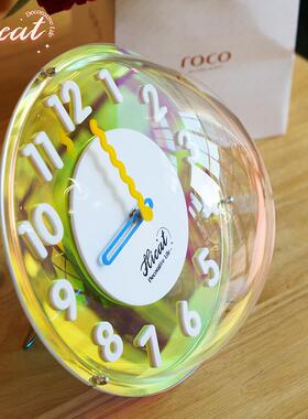 2024创意炫彩风钟表挂厅家用泡泡客挂LIN20274摆两用网红钟奢轻个