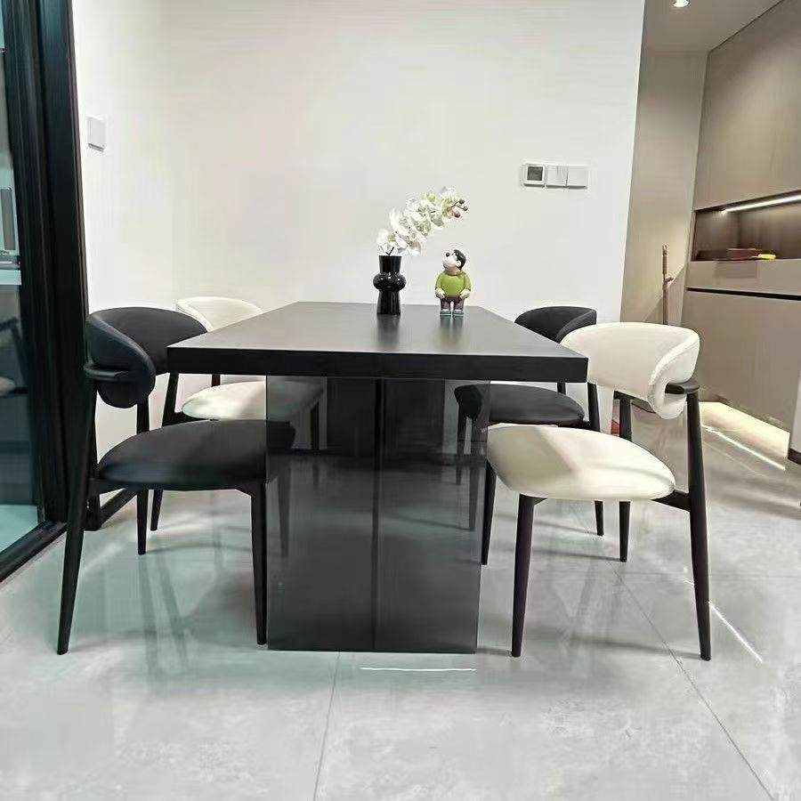 亚力悬岩板餐户桌全黑浮长方形下挂现代46简克约小型家用餐桌椅轻,商业/办公家具,餐桌椅系列,淘宝优惠券,粉丝福利购,淘宝优惠卷