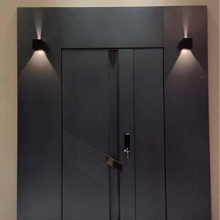 铸铝门一门一别墅大门入进户门轻奢户景假开子母门IPO对门家用防