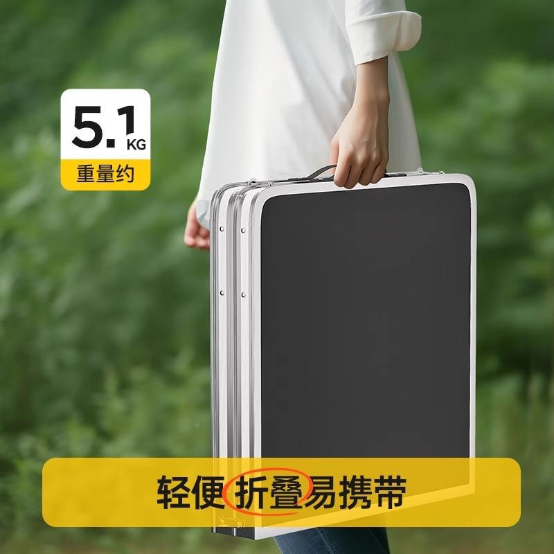 折叠桌合金户外便NGJ携宿野外夜市摆摊铝小桌子工地吃饭桌长椅露